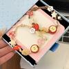 Handmade Ceramic Apple Bracelet Adjustable Woven Cord Cartoon Beads Bangles For Women Gifts Jewelry Accessories Pulsera Mujer