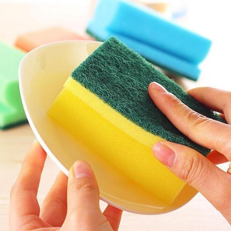 5X Cleaning Sponge Brush Dish Pan Oil Spots Cleaner Scourer Pad Kitchen SupplyHome, Furniture & DIY, Cookware, Dining & Bar, Kitchen Tools & Gadgets!