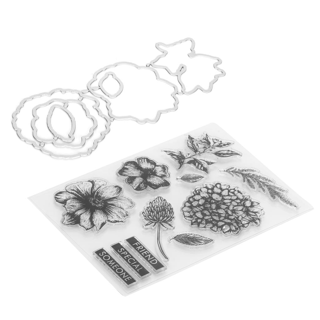  Flower Pattern Transparent Seal  Scrapbook Card Making Photo Album Decoration