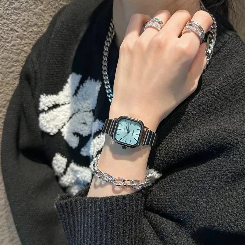 Marke Damen Schwarze Uhr Mode Quarz Uhr Verstellbares Edelstahlarmband Luxus Geschenk Damenuhr Relojes Para Mujer