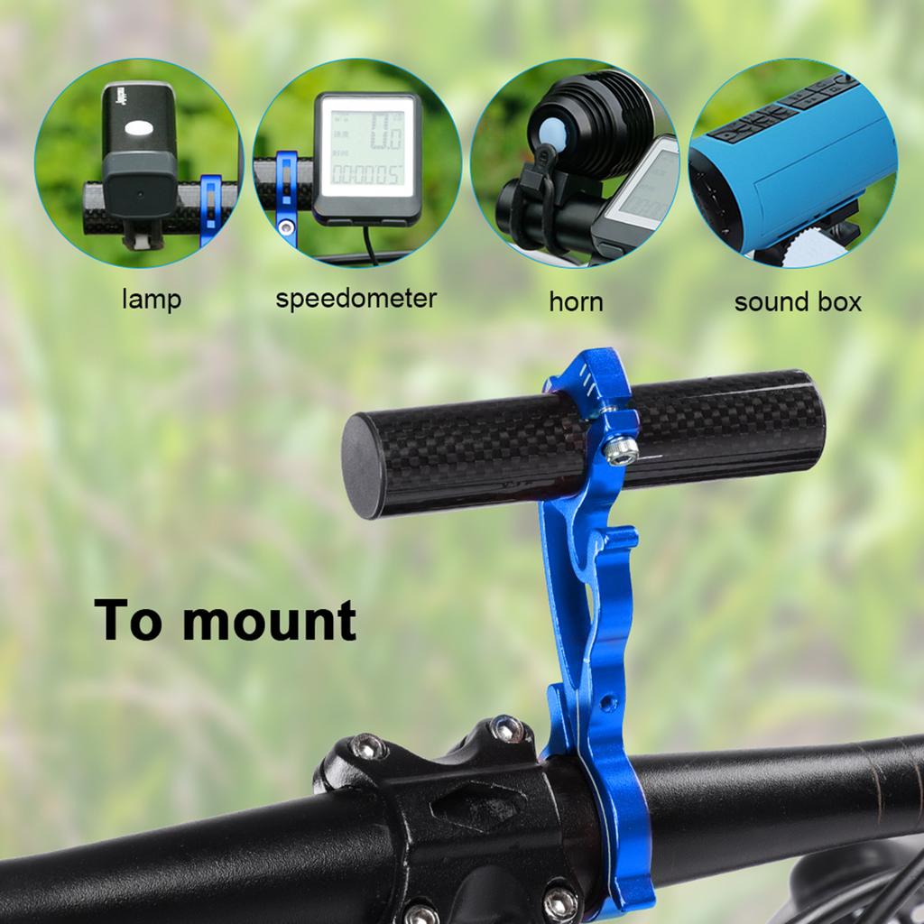 Bike Cycling Handlebar Extender Extension Holder Mount for GPS Lamp Units Headlights (Blue)