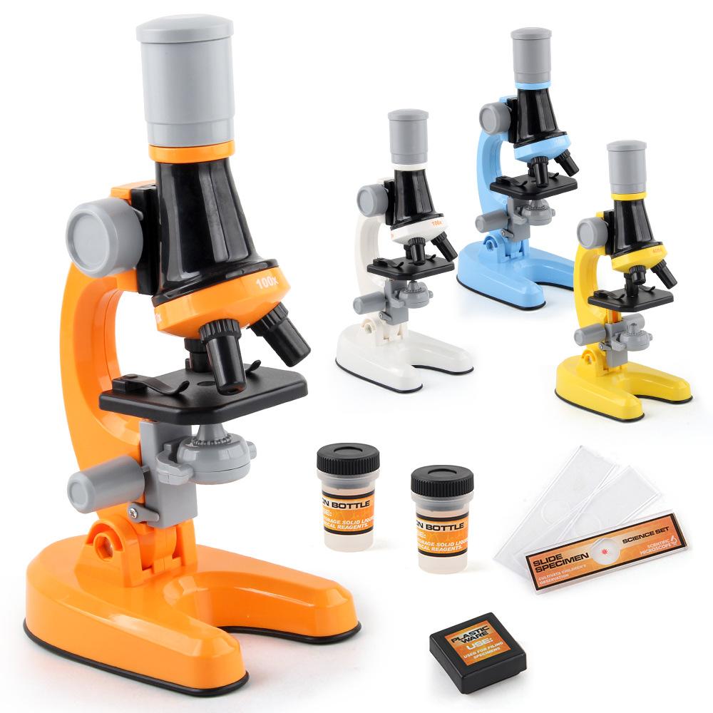 

Children s microscope set, 100-1200X magnification, suitable for children aged 3-12 Orange