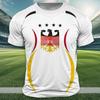 Wzór Flagi Niemiec Koszulka Męska Koszulki Piłkarskie Nadrukowane w 3D T-shirty Casualowe Unisex z Krótkim Rękawem Okrągły Dekolt Topy Koszulki Sportowe
