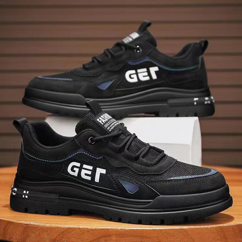 

Обувь для инструментов, модная повседневная обувь, спортивная обувь для альпинизма, сетчатая, дышащая, универсальная, мужская обувь для внешней торговли, обувь для страхования труда 39 чёрный