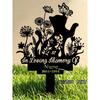 Metal Cat Memorial Garden Stake, Butterfly Flower Cat Loss Gift, Pet Sympathy Cemetery Decor