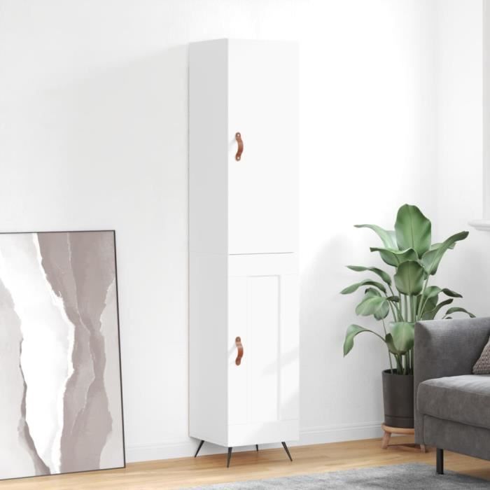 VidaXL High Buffet White 34.5x34x180 Cm Engineered Wood 3199081