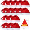 1-100pcs Christmas Hats Adults Kids Non-woven Red Santa Claus Hat Xmas Caps for New Year Party Home Decoration Festival Gifts