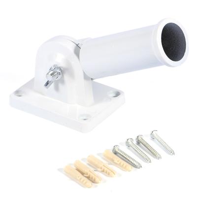 Wall Mount Adjustable Holder Bracket Stainless Steel Flag Pole Windsock Base with Screws