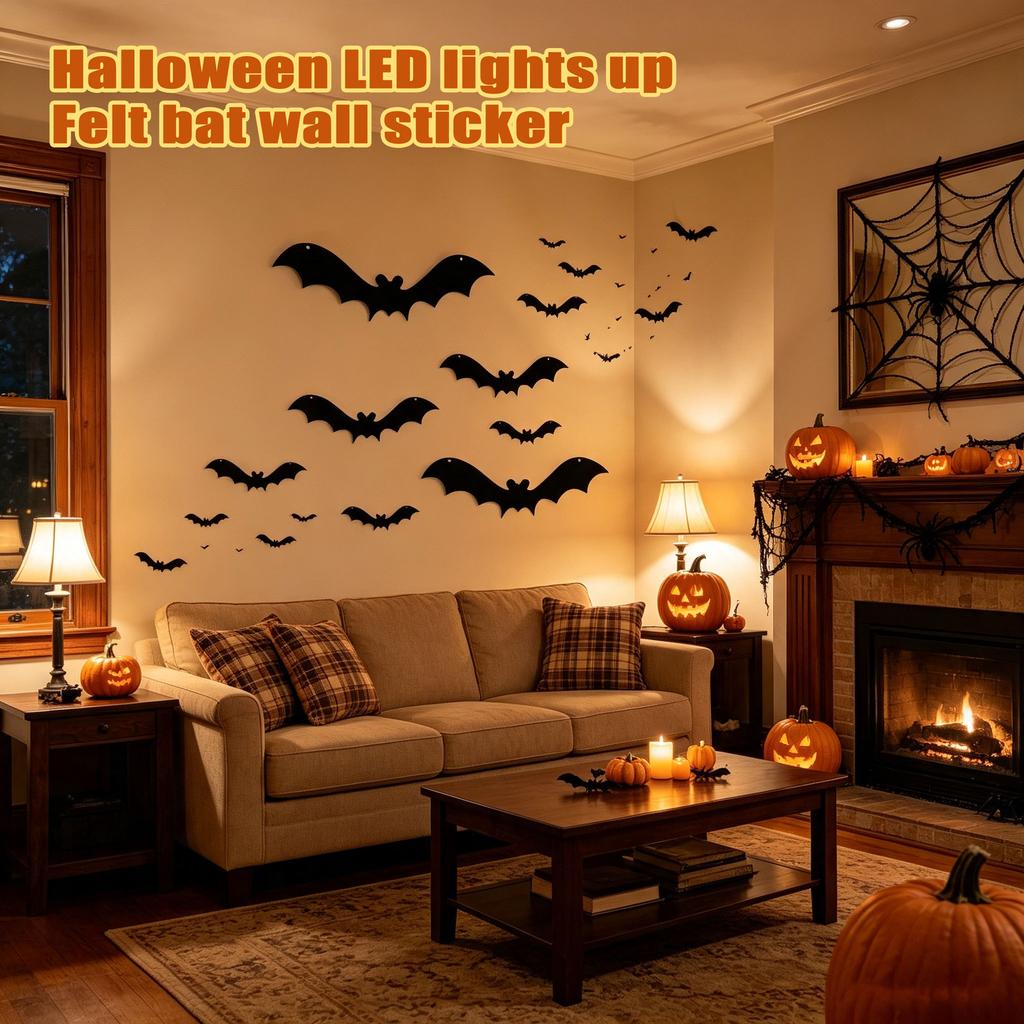 Halloween Glowing Wall Decorations for Indoor Party