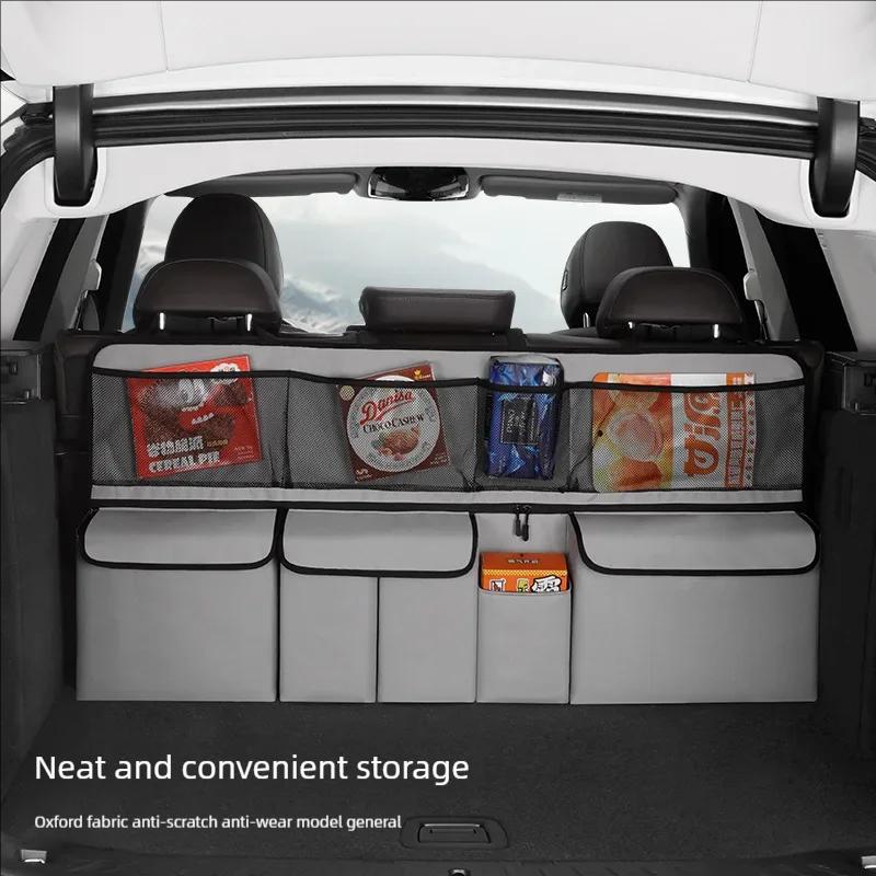Car Trunk Storage Bag SUV Car Seat Back Hanging Bag Multi Functional Storage Mesh Bag Car Interior Storage Items