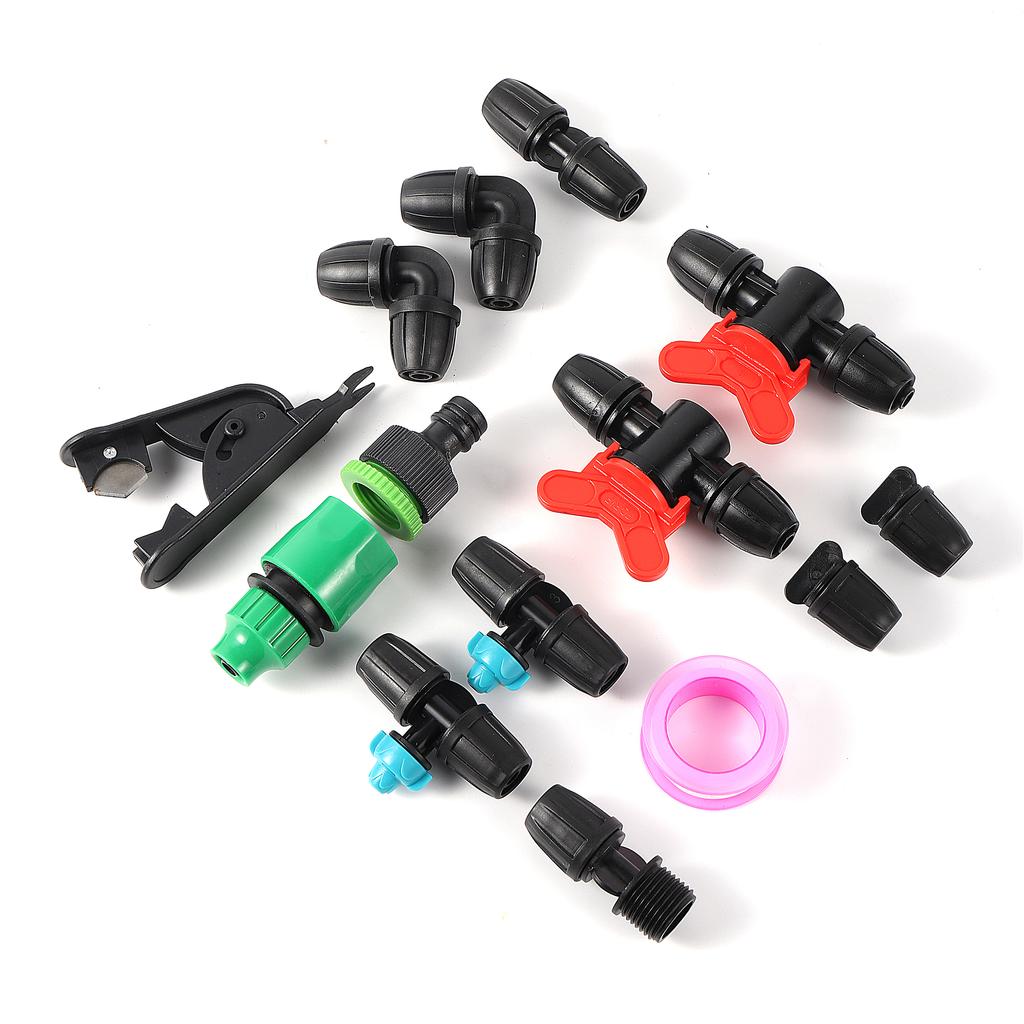 5/10/15/20m 8/11mm Hose Garden Watering Kit 0.75mm Orifice Lock Spray Nozzle Lawn Greenhouse Irrigation System