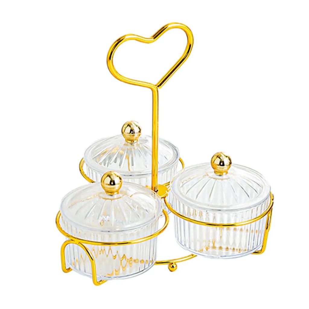 Trockenfrüchte-Tablett, Servierschalen und Griff, Gewürztablett, Dessert-Trennplatte für Kekse, Party, Nüsse, Küche, Vorspeise