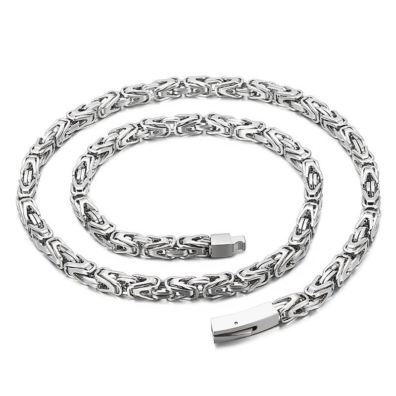 Men's V-Shaped Titanium Steel Chain: Rock, Hip Hop, Street Style Necklace