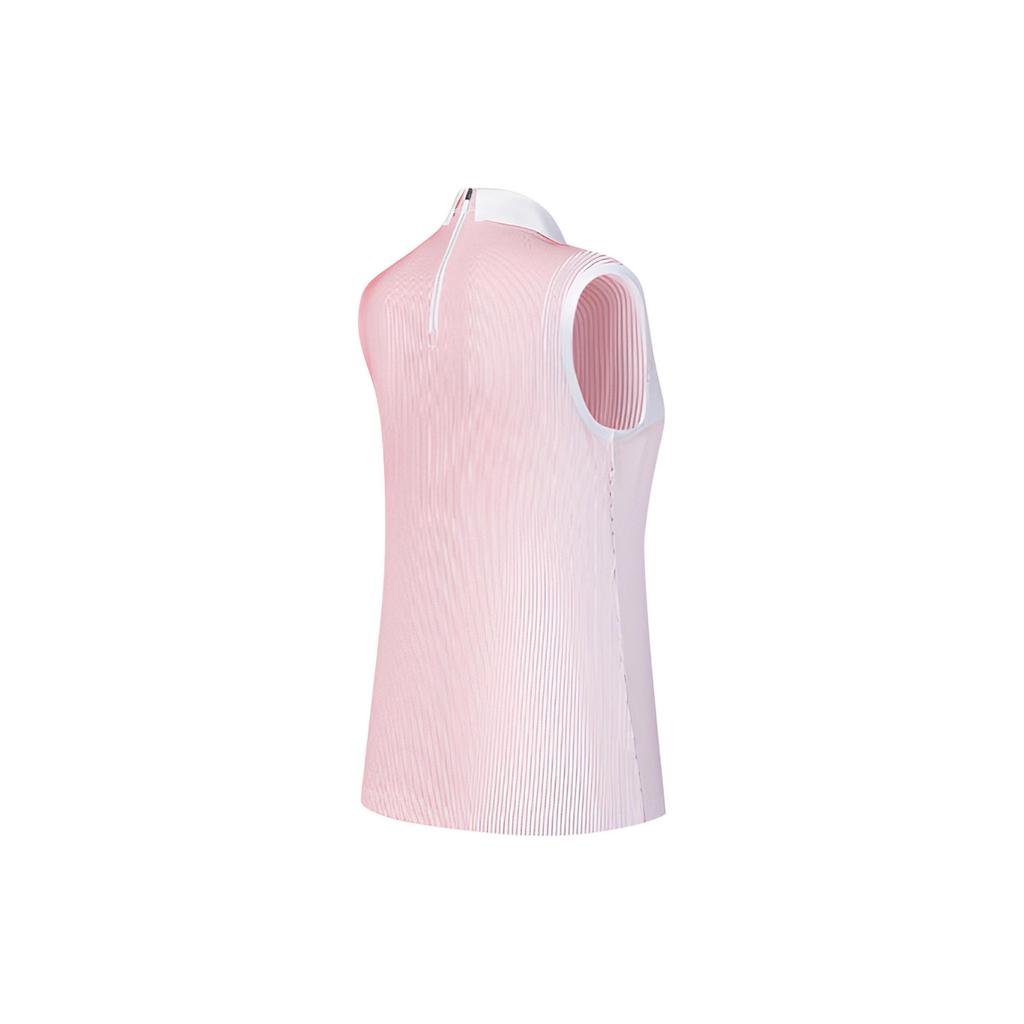 FILA Golf Series Polo Neck Comfortable Color Block Sleeveless Vest Women tops Pink A11W425113F-PC