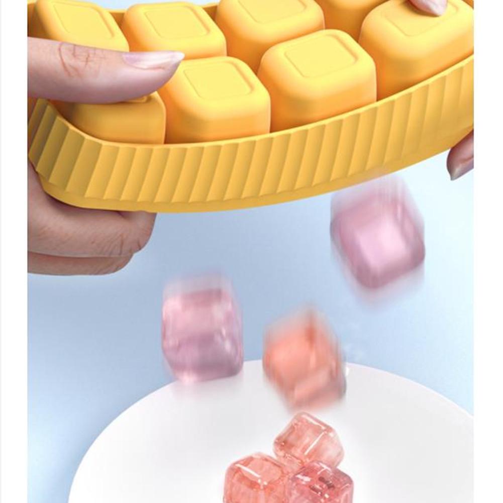 Household Silicone Ice Cube Mold With Dustproof Cover Ice Cube Tray Fruit Ice Cream Mould