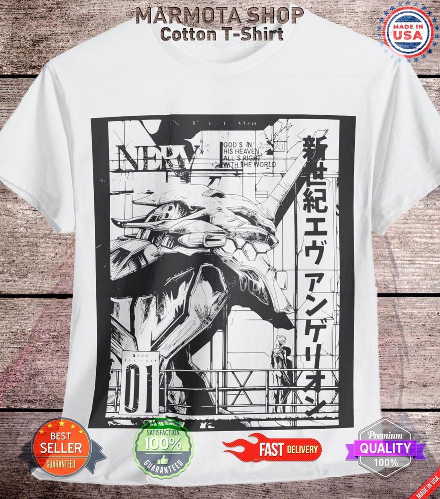 

Neon Genesis Evangelion Shirt EVA 01 Japanese Anime Manga T-Shirt Tee Otaku NGE S