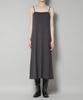 Nano Universe Knit Camisole Dress and Cropped Knit F Women's V-Neck Set, 023, Charcoal, 673-5219306