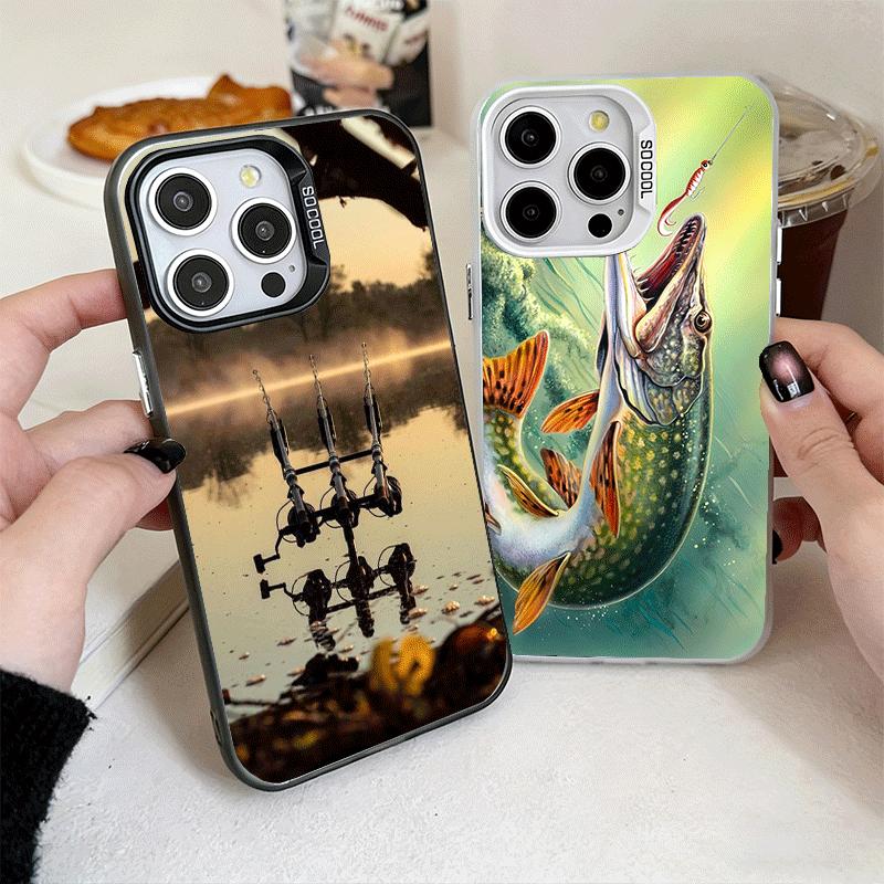 Carp Fish Fishing Rod Shockproof Phone Case for iPhone 17 Air 16 16E 15 Pro Max 14 Plus 13 Mini 12 Back Cover Anti Fall Fundas