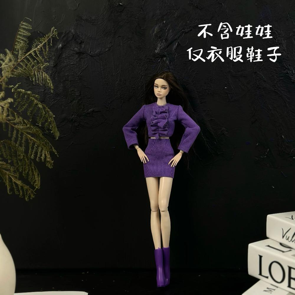 2025 New Clothes Set + Shoes / 30cm Doll Clothing Suit Plush Coat Top Skirt Pant Sweater Outfit for 1/6 Doll Clothes / Diy Toys