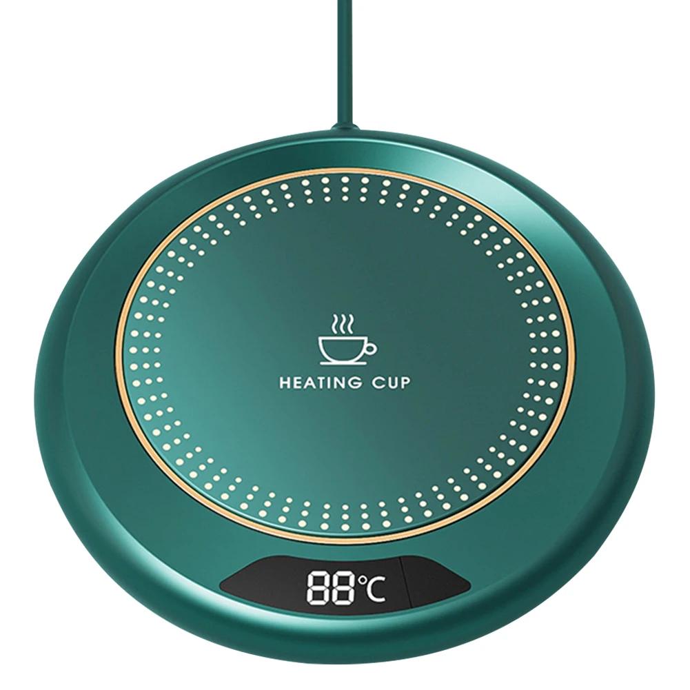 

USB Coffee Mug Warmer with 3 Temperature Settings, Portable Cup Heater Pad for Desk, Office, Home to Heat Coffee Tea Milk зелёный