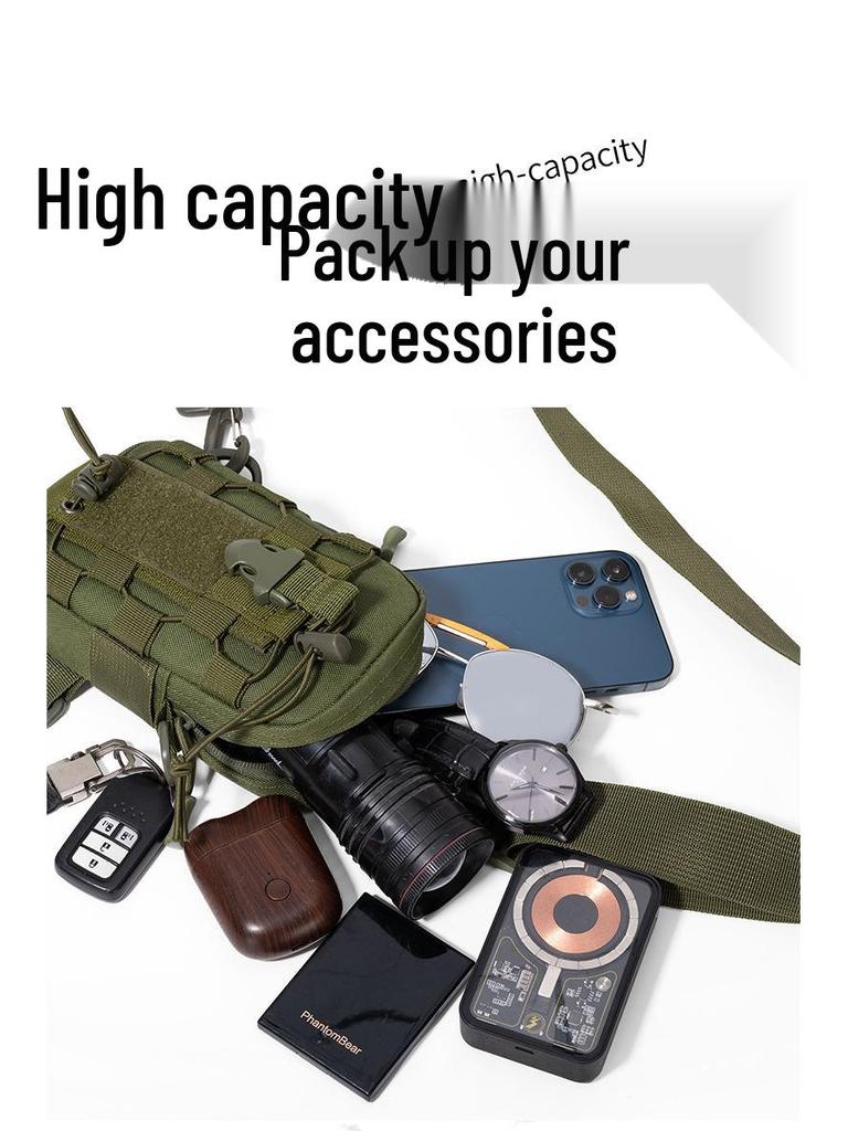 Men's Tactical Camouflage Crossbody Bag - Multi-Functional, Portable Outdoor Chest Bag for Camping, Sports & Cycling