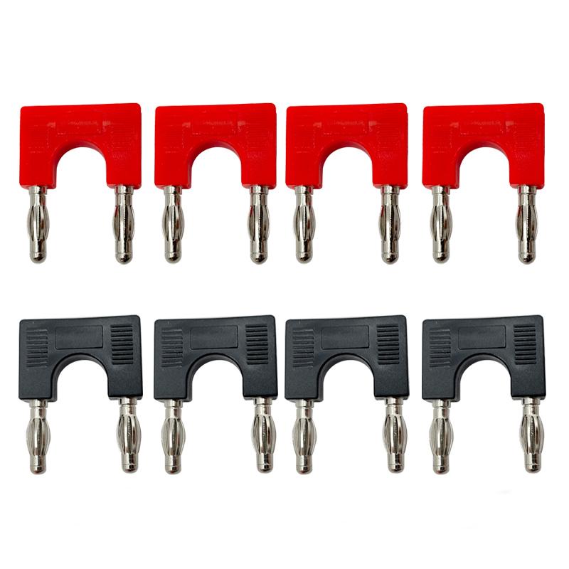 8pcs 4mm Banana Plug Electrical Connector Short-circuit Plug Terminal Couple Adapter J.20004