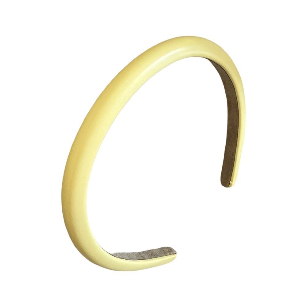 Padded Women Headband Leather Temperament Hair Band Headdress Thin Headband  Female Party жёлтый