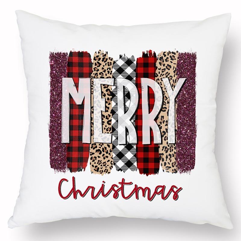 Νέα Χριστουγεννιάτικη Λινή Τυπωμένη Μαξιλαροθήκη Σπίτι Καναπές Σαλόνι Διακοπές Ανθεκτικό στη Βρωμιά Μαξιλάρι