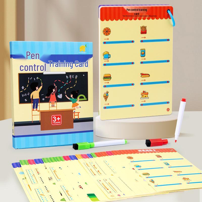 Kids' Educational Learning Pen Control Book: Reusable Kindergarten Practice for Basic Writing Skills