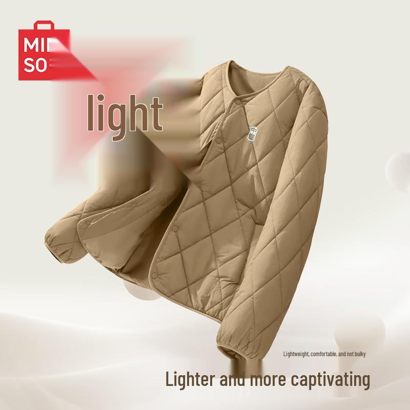 

MINISO Men s American Trend Collarless Padded Jacket XL