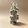 Huaqianguhh Dwarf Wizard Figurine, 3D Printed Fantasy Mage Statue, Forest Sorcerer Decor for Desk Shelf, Easter Gift Collectors Board Game Fans