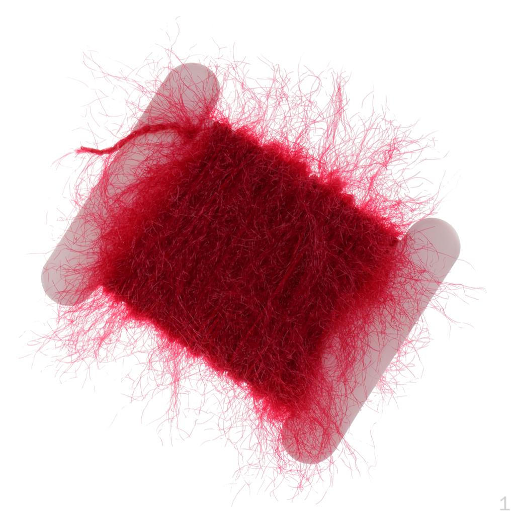 

1 шт. материалы для завязывания мух, нейлоновый шнур из синельной нити с вспышкой - красный