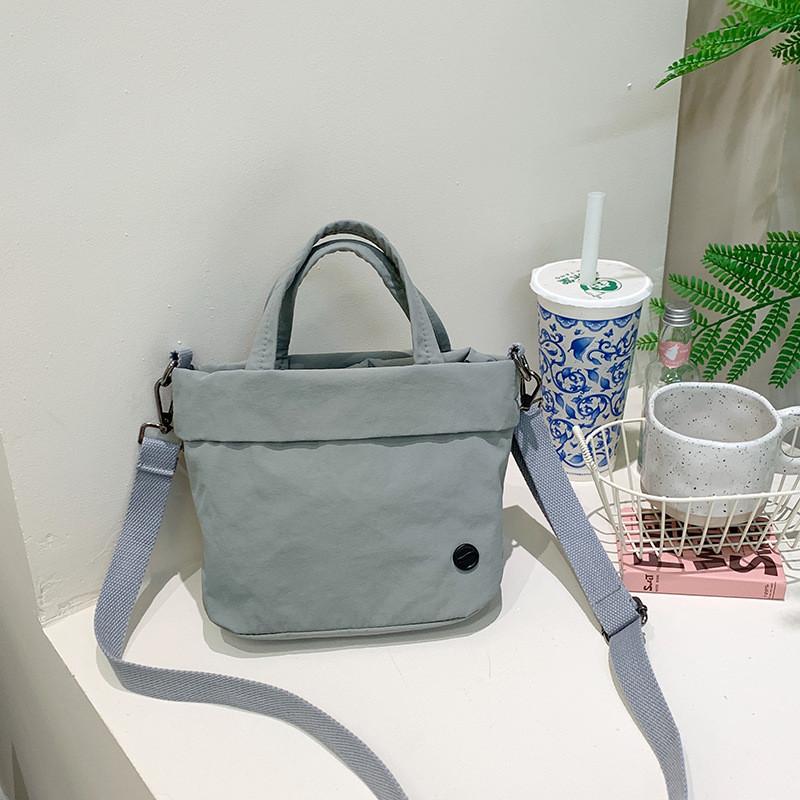 Solid Simple Color Handheld Water Bucket Pack Kids Shoulder Bag Casual School