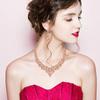 Shape Temperament Korean Style Earrings Wedding Jewelry Set Women Necklace Necklace Ear Studs Set