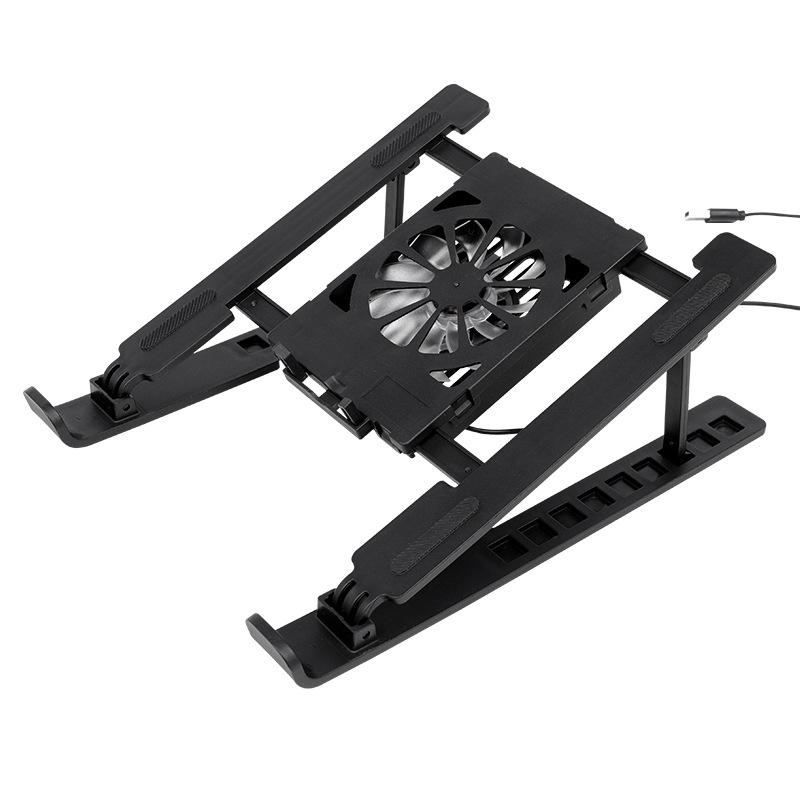 Laptop Cooler Base Stand Foldable Laptop Cooling Pad Holder Portable Notebook Radiator Bracket Heighten Rack With 1 Cooling Fans