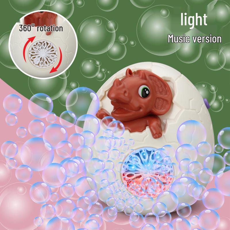 2024 Leakproof Handheld Dinosaur Egg Bubble Blower for Kids