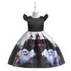 3 ks Pumpkin Witch Cosplay dievčenské šaty Vianočný Halloween Vampire Kostým Dievčenské Party Princezná Šaty Deti Detské Oblečenie 3 6 8 10 Year Black