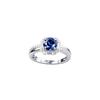 European Style S925 Sterling Silver Octagonal Halo Sapphire & Diamond Engagement Ring