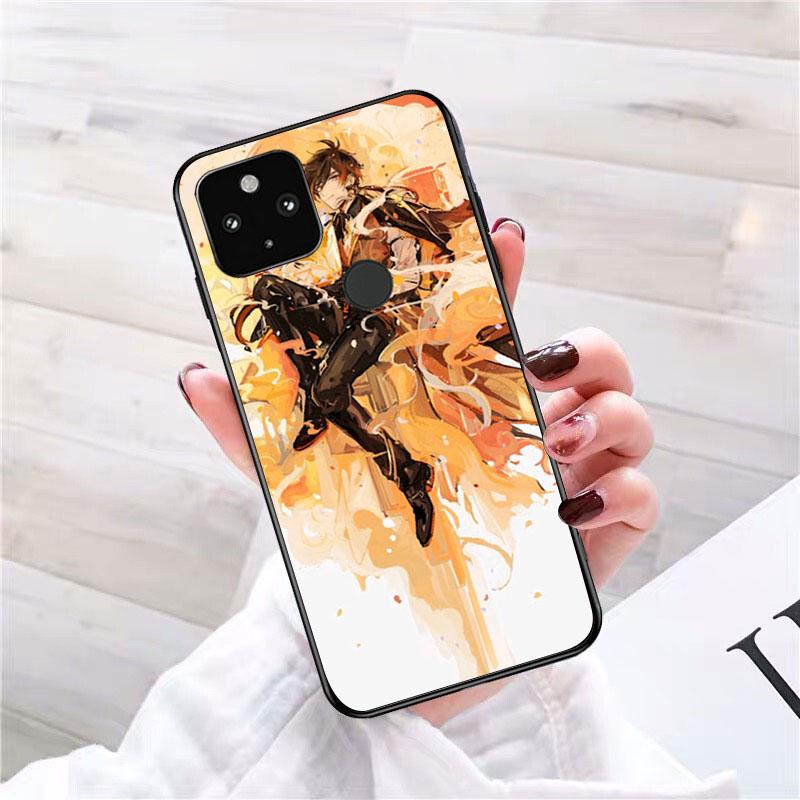 Zhongli Genshin Impact Phone Case for Google Pixel 7 Pro 7 6A 6 Pro 5A 4A 3A Pixel 4 XL Pixel 5 6 4 3 XL 3A XL 2 XL