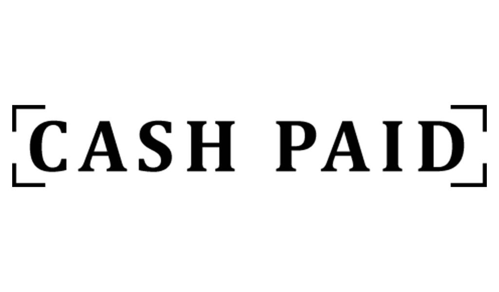 Printtoo Cash Paid Self Inking Rubber Stamp Pre-Inked Office Stamp- Home Office Business Stationery, Black- 42 x 9
