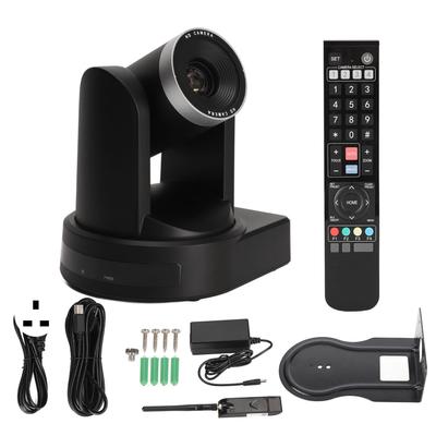 PTZ Konferencekamera 10x Optisk Zoom 2,4 GHz Trådløst HD Videokonferencekamera System med Fjernbetjening