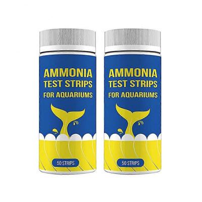 Aquarium Ammoniak Teststreifen 50 Stück Schnell Einfach Genau Wasserqualitäts-Testkit für Heim-Fischbecken
