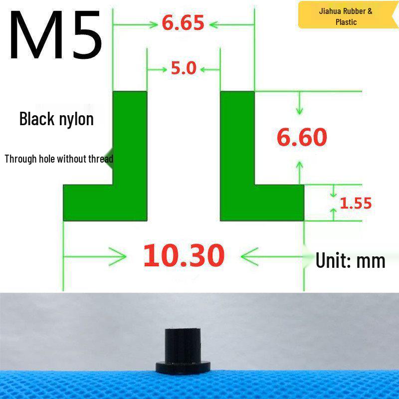 T-förmige Nylon-Dichtungsscheibe M3-M35 Gewinde Isolierabstandshalter