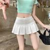 American Pleated Low Waist A-line Skirt – Petite Autumn Mini Skirt for Women, Anti-exposure & Slimming Design