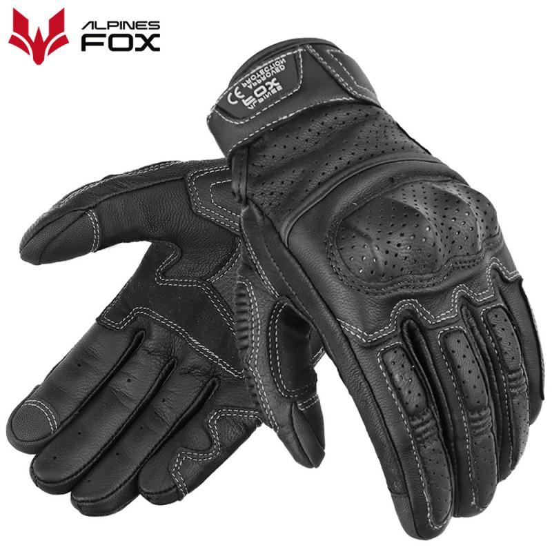 Real Leather Motorcycle Gloves Men Women Full Finger Touchscreen Windproof Riding Gear All Season
