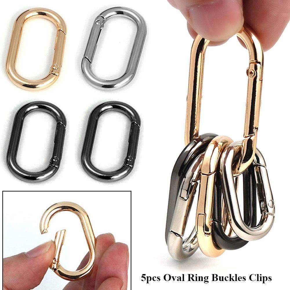 Camping Hiking Accessories Spring Oval Rings Outdoor Carabiner Handbags Clips Bag Belt Buckles