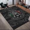 Custom Name,Mexico National Football Team Home Sofa Decoration for Living Room & Bedroom, Non‑Slip Play Flannel Floor Mat for Game Room