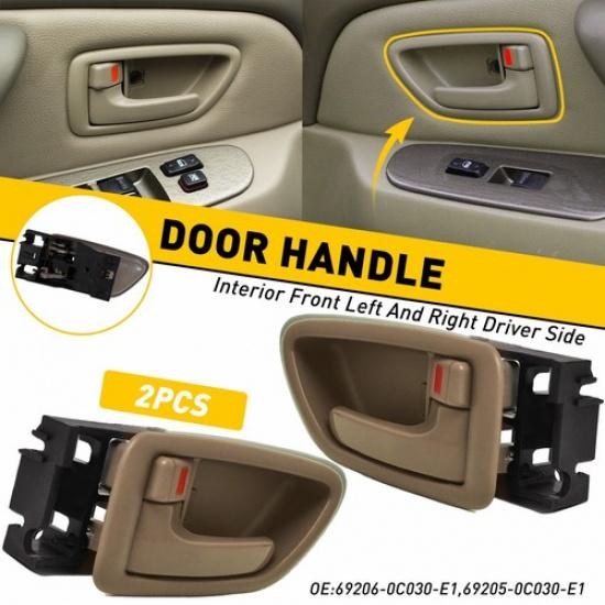 2x Interior Door Handle Front/Rear Right+Left For 2001-2007 Toyota Sequoia Beige