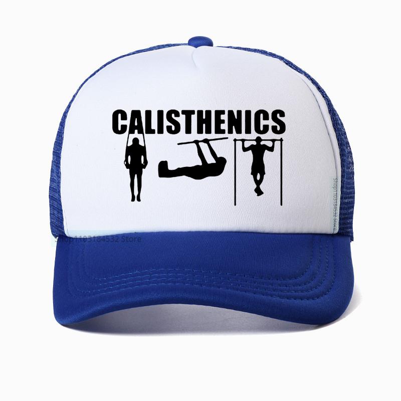 Calisthenics Mesh Breathable Trucker Hat Unisex Summer Harajuku Pop Bodybuilding Sports Baseball Cap Fashion Print Dad Cap