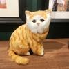 Simulation Cat Plush Toy Doll Desktop Ornament Photography Props Window Decoration Birthday Gift Cute Cat